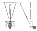 Ceiling Braced Ceiling Suspended Basketball Backstop